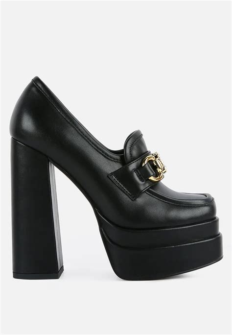 horsebit platform loafers